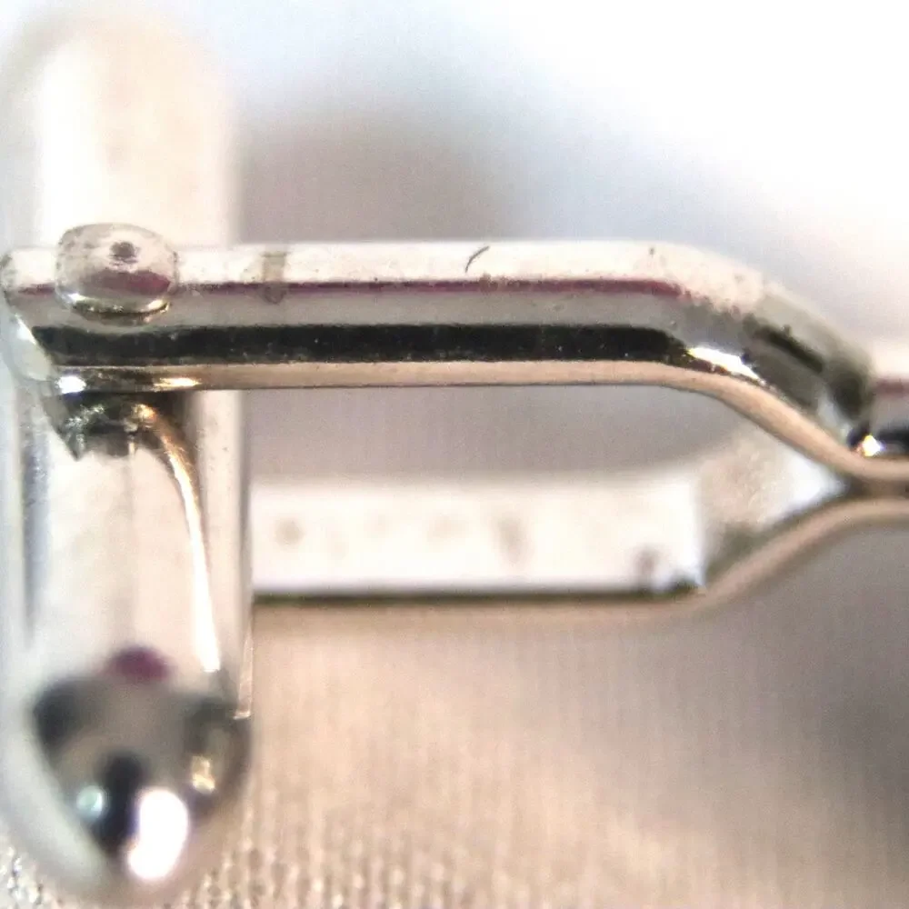 💎Swank Cufflinks Abalone Mother of Pearl On Silver Tone Metal